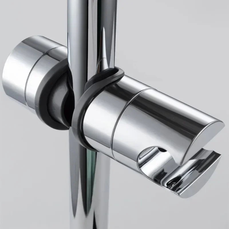 1pc Universal Shower Head Holder Adjustable 18~25mm ABS Chrome Shower Rail Holder Bathroom Accessories Shower Mounting Brackets Zpaxo