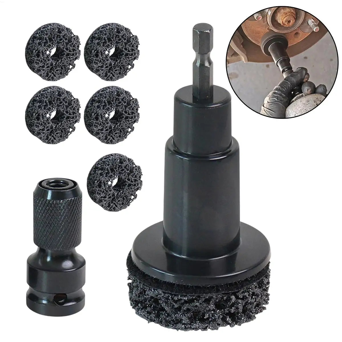 Wheel Hub Cleaning Brake Disc Rust Removal Tool Grinding Heads&polish