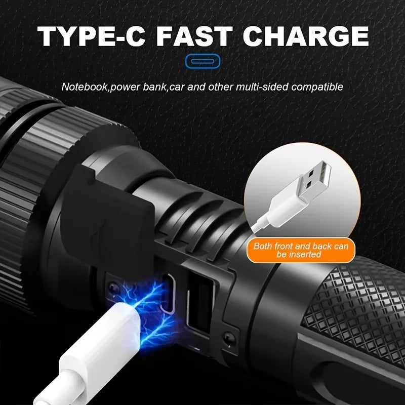 POCKETMAN 3800 Lumen Zoomable USB Rechargeable LED Flashlight