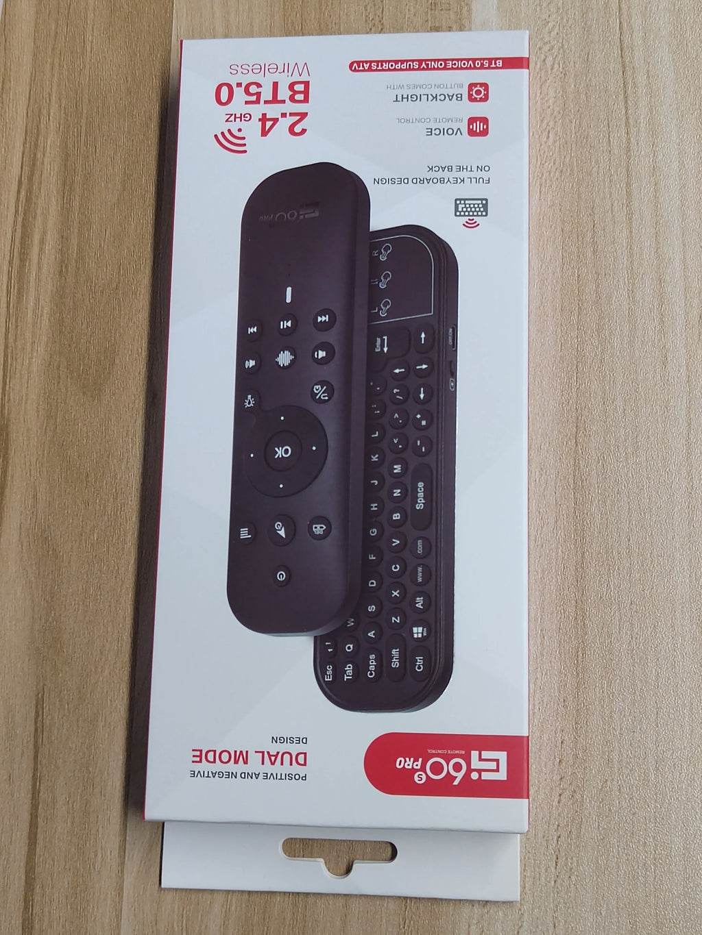 G60S Backlit Gyroscope 2.4G Wireless Voice Air Mouse Russian English Keyboard Smart Remote Control For Android TV BOX X96 TX6 Zpaxo
