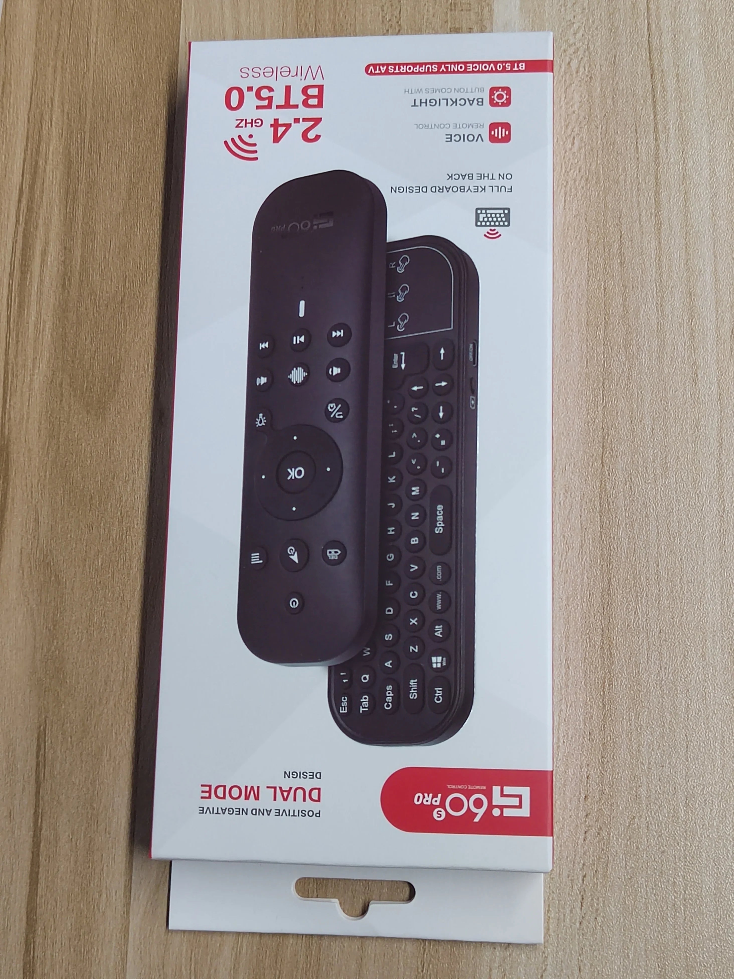G60S Backlit Gyroscope 2.4G Wireless Voice Air Mouse Russian English Keyboard Smart Remote Control For Android TV BOX X96 TX6 Zpaxo