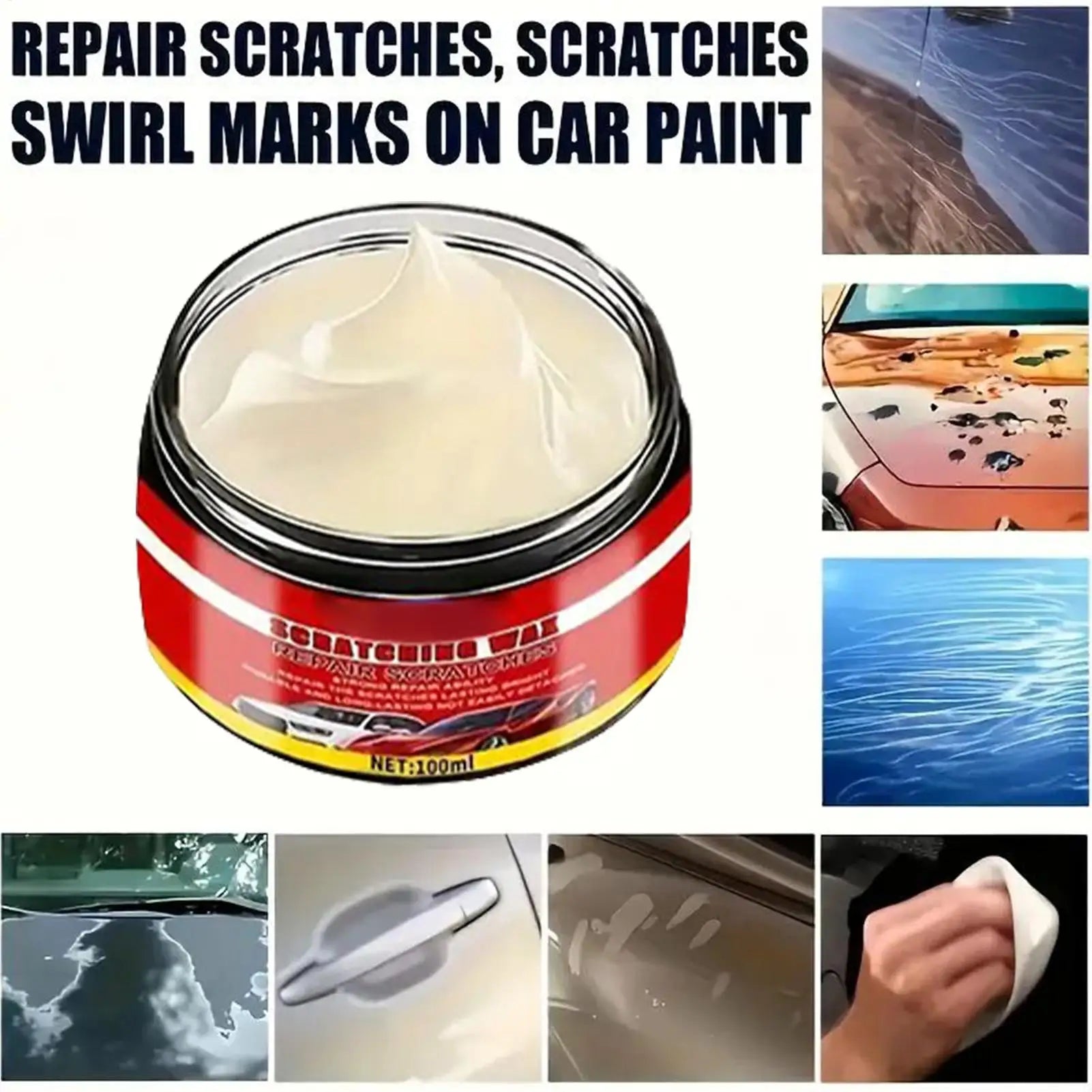 Scratch Repair Vehicles Car Removal Wax Long-lasting Polished Cleaner