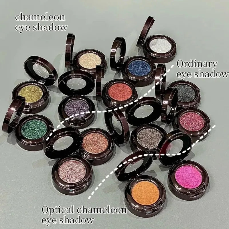 Metallic Glitter Eyeshadow Cream Chameleon Butterfly Green Shimmer