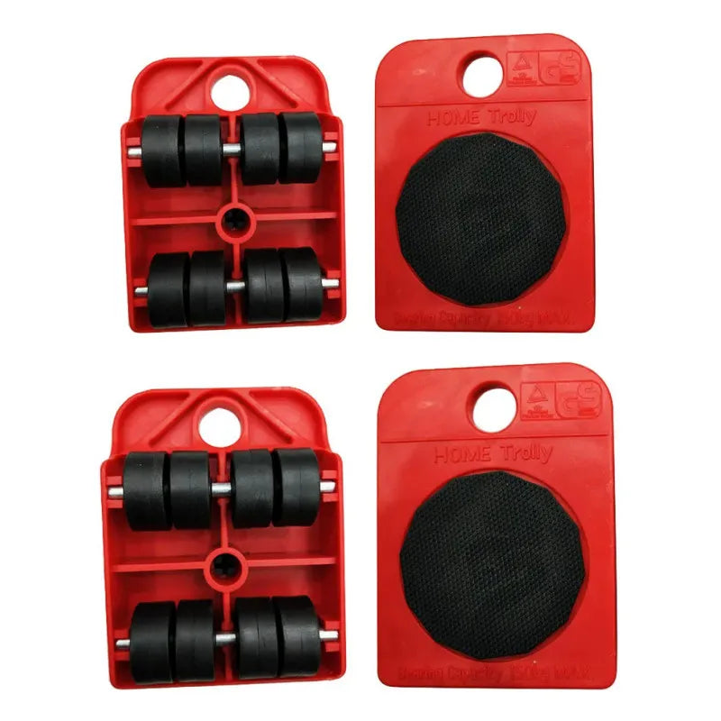 Heavy Duty Furniture Mover Roller Set – 2/4/5pcs Floor Protector Furniture Mover Set Zpaxo 4Pcs-wheel