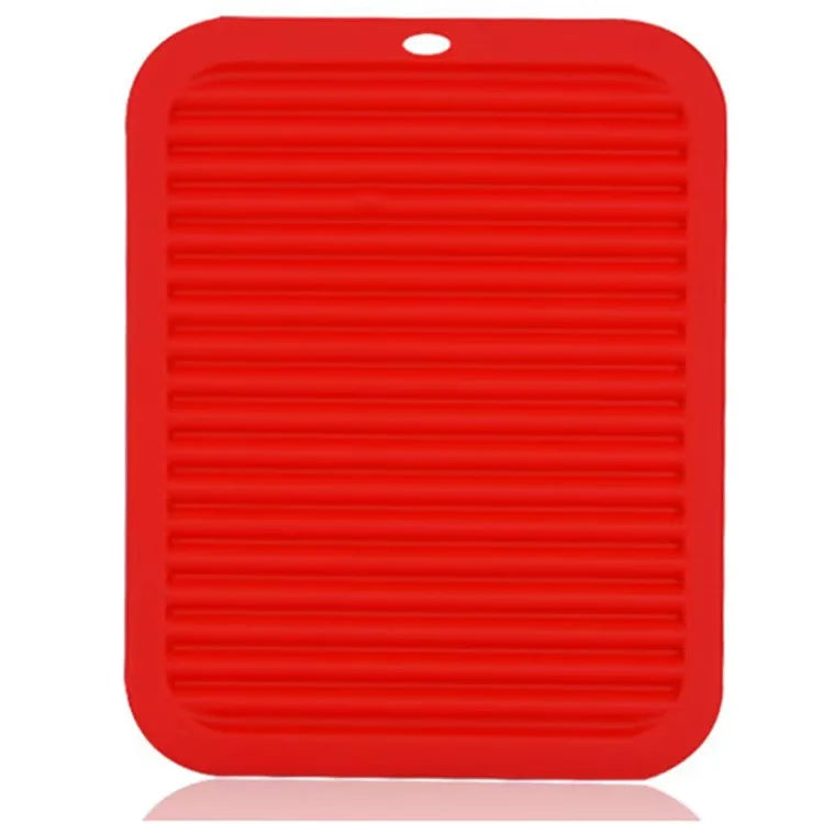 Silicone Trivets for Hot Dishes, Pots, Pans,Heat-Resistant Pot Holders for Kitchen Countertop Mats - Silicone Trivet Mat Zpaxo Red 30x23CM