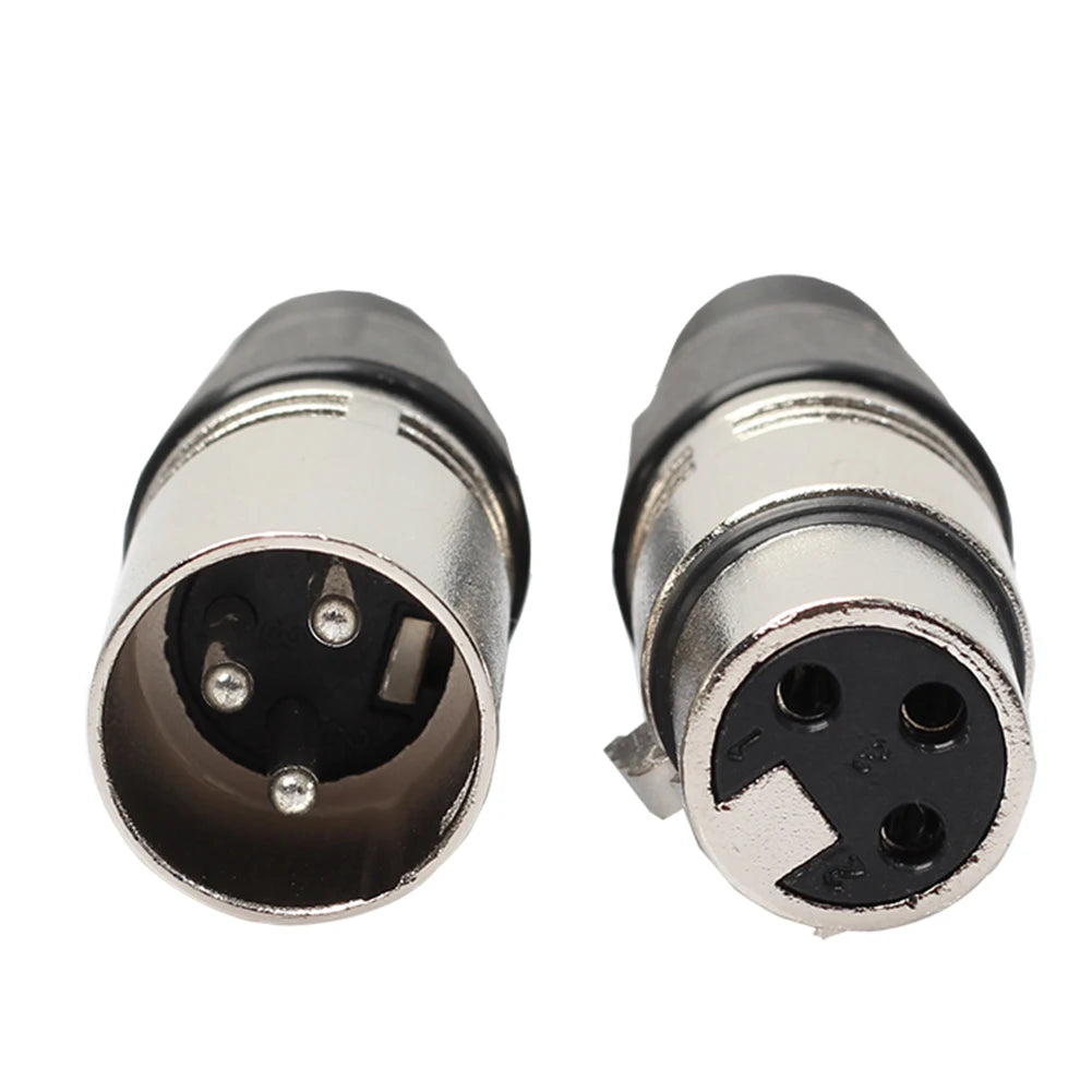 40-8pcs 3Pin XLR Audio Cable Connector Microphone Wire Connector Socket MIC Male Plug Female Jack Power Adapter Accessories Zpaxo