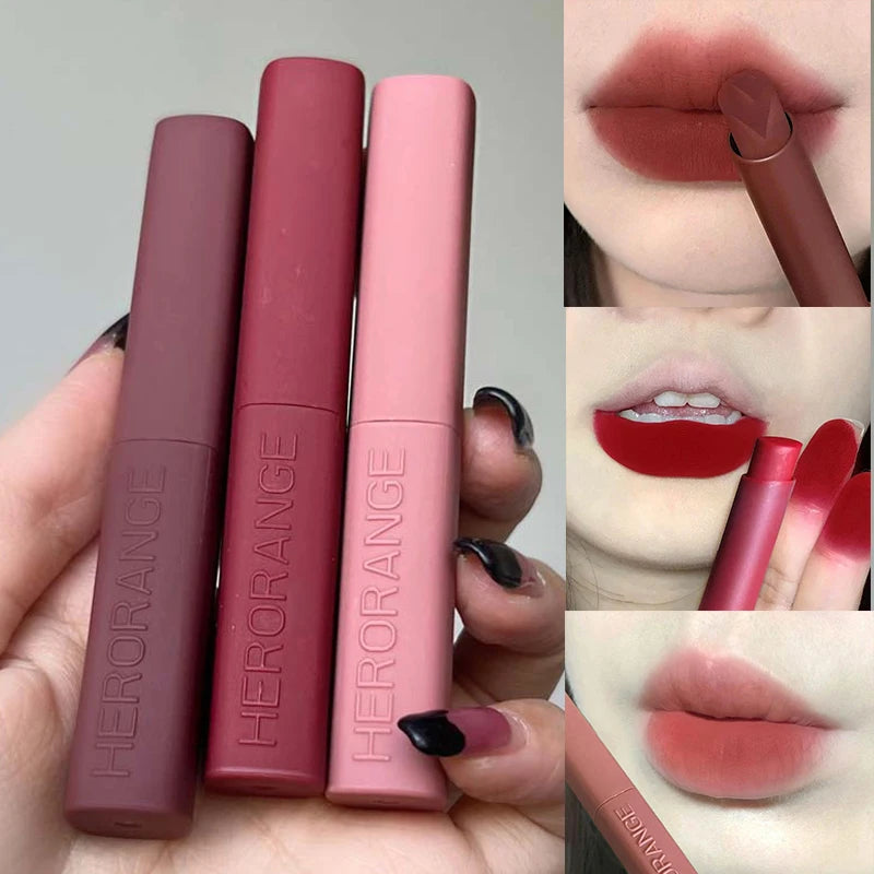 Dried Rose Matte Lipstick Waterproof Nude Pink Not Fading Sexy Red