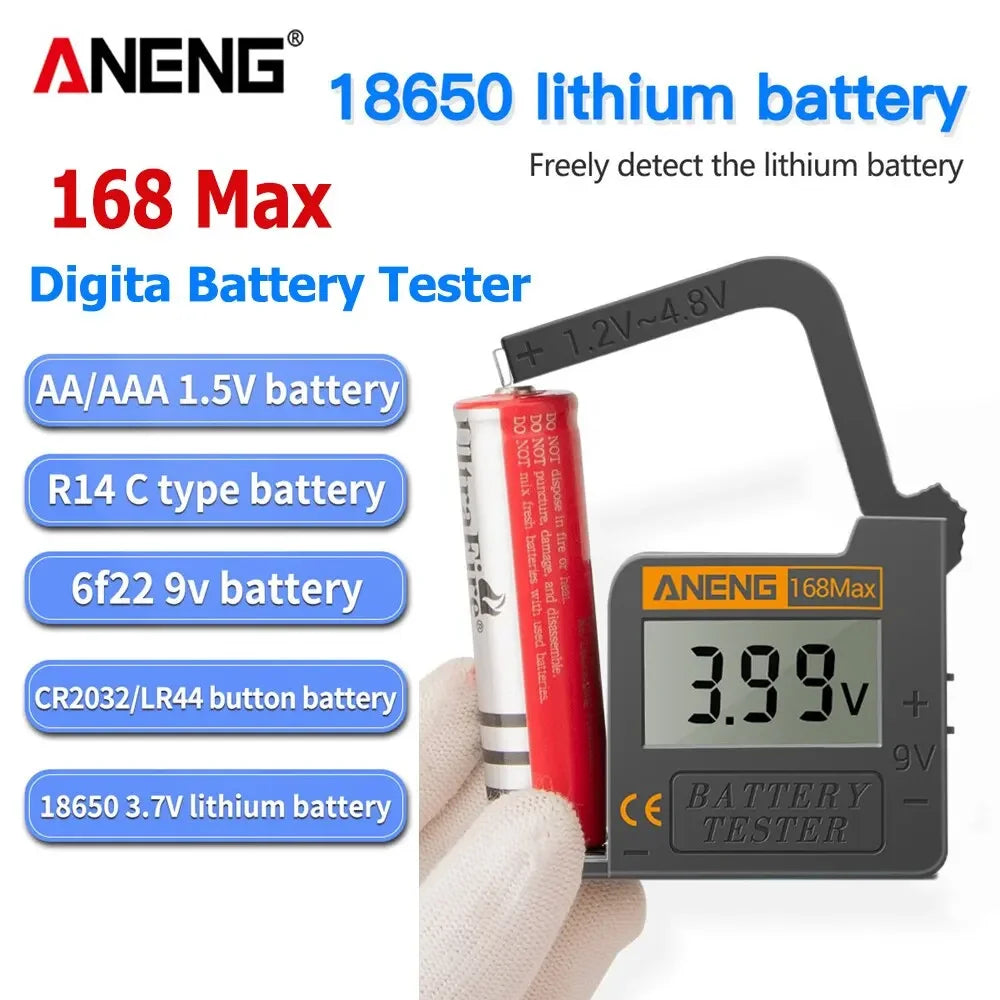 ANENG 168Max Test Checkered Load Analyzer Digital Lithium Battery