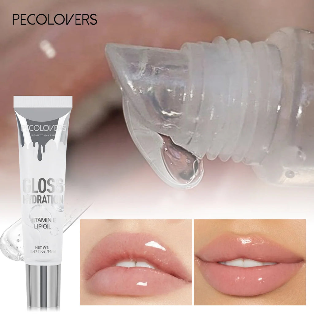 Crystal Jelly Lip Gloss Tube Lip Moisturizing Oil Shiny Lip Oil Moisturizing Women's Lip Gloss Makeup Lip Gloss Cosmetics Zpaxo