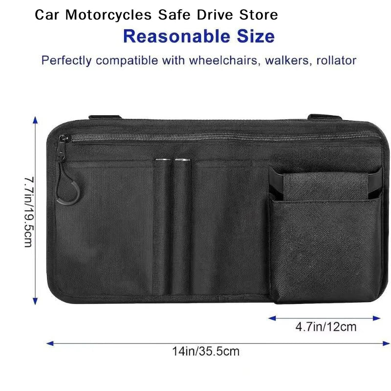 M1Pcs Travel Pouch Wheelchair Side Bag Cup Holder Wheel Chair Seniors