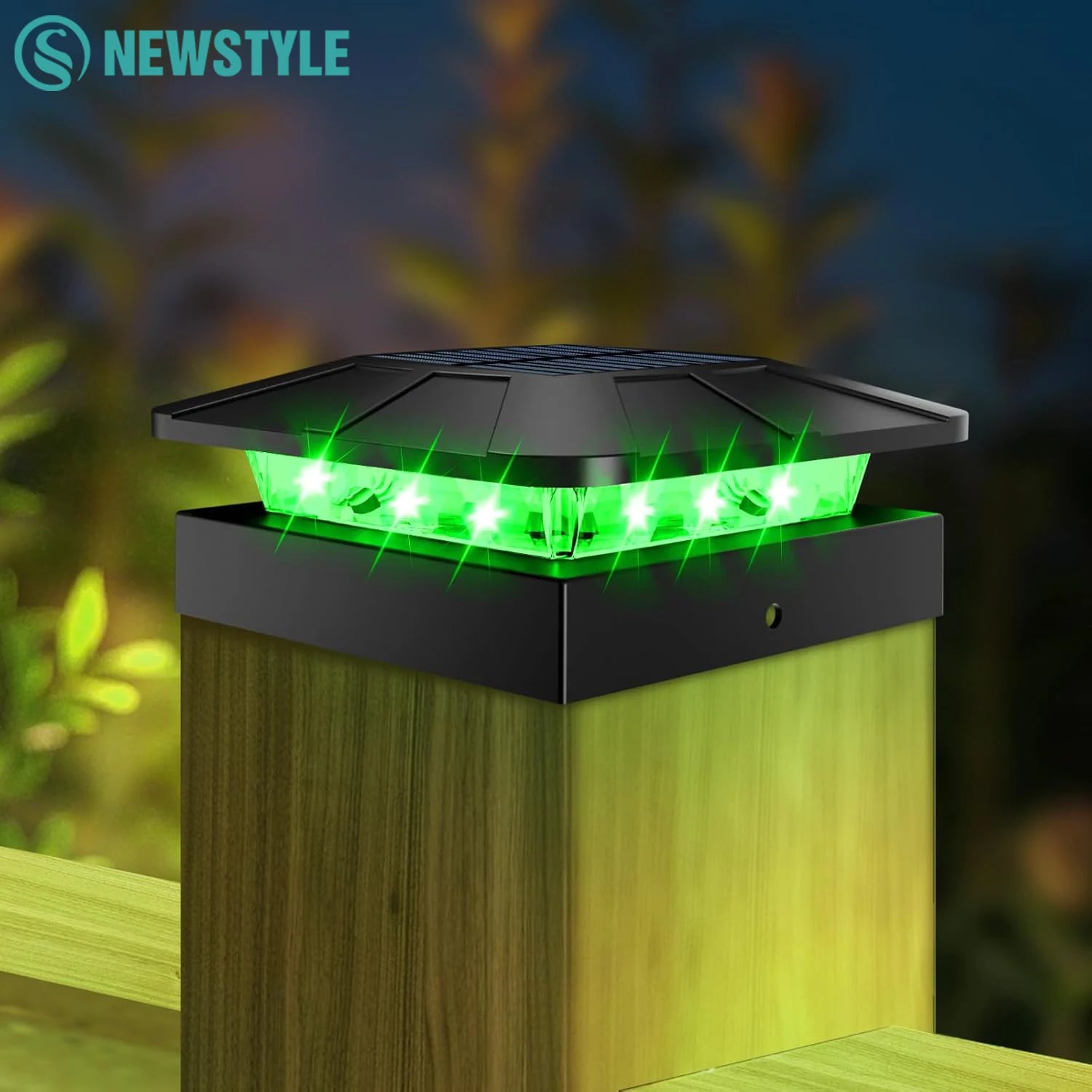 RGB Color Changing Solar Post Cap Light Outdoor 4x4 Solar Powered Fence Light Waterproof For Wood Vinyl Post Deck Porch Lighting Zpaxo