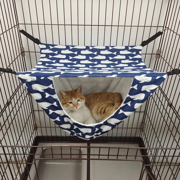 Pet supplies cat cages hammocks cat nests cat houses pet supplies pet baskets Zpaxo Blue Whale