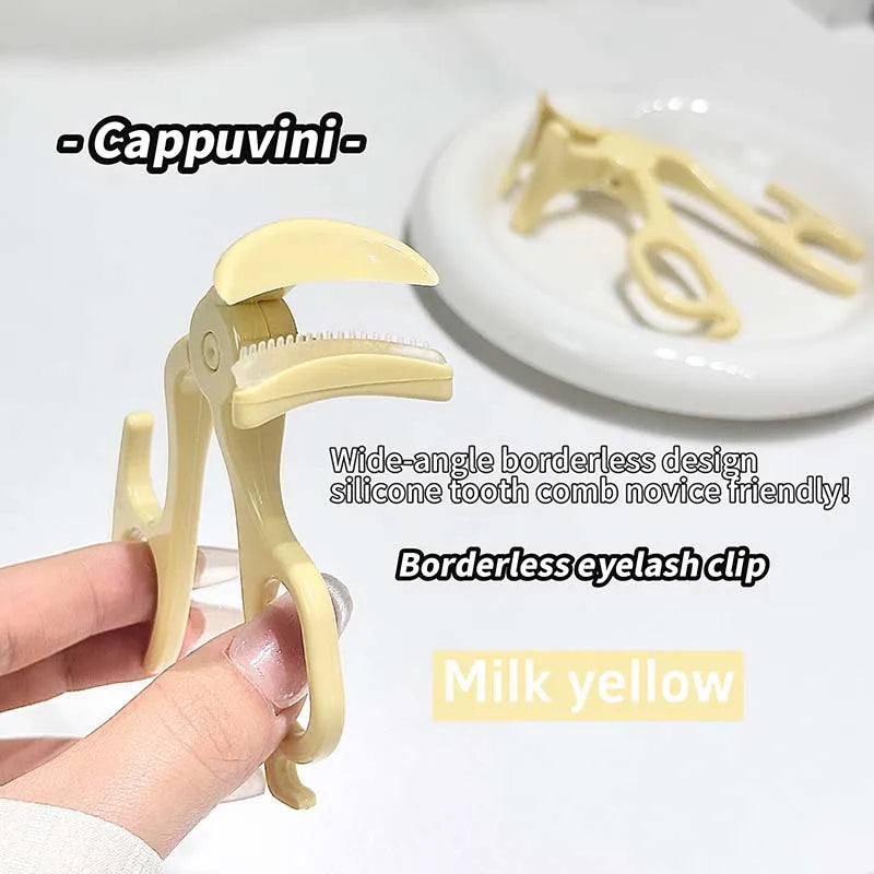 Portable Wide-angle Eyelash Clip Lasting Curler Frameless Toothed Zpaxo 03 Yellow