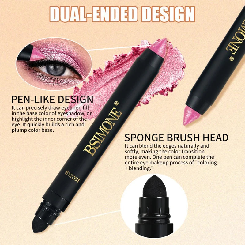 8 Colors Pearlescent Eyeliner Eyeshadow Stick Glitter Waterproof