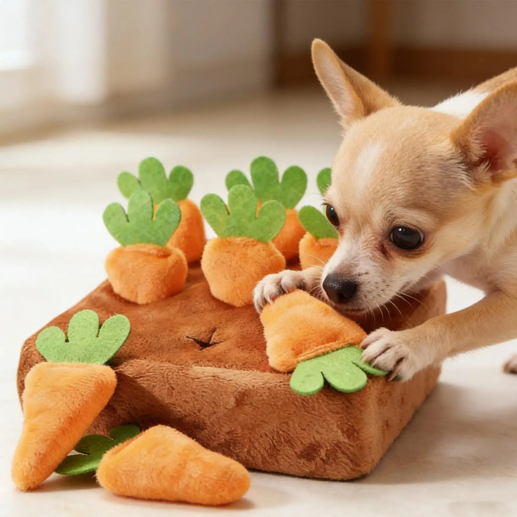 Dog Snuffle Mat Interactive Feeding Puzzle Game Removable Carrots