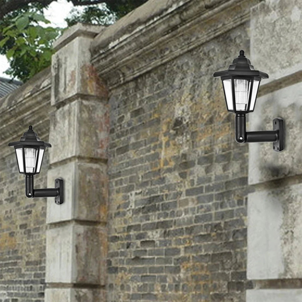 Retro Solar LED Wall Lantern – Waterproof Outdoor Garden Light