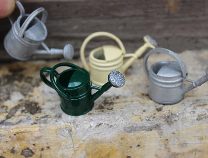 Garden Tools Tin Watering Can 1 12 Scale Dollhouse Miniatures Scenery