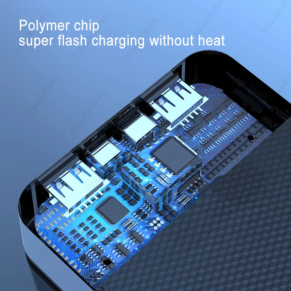 DIY Power Bank Case Fast Charging Battery Storage Box Quick Charge PD22.5W Case for Flat /Pointed 6x18650 Battery Holder Zpaxo