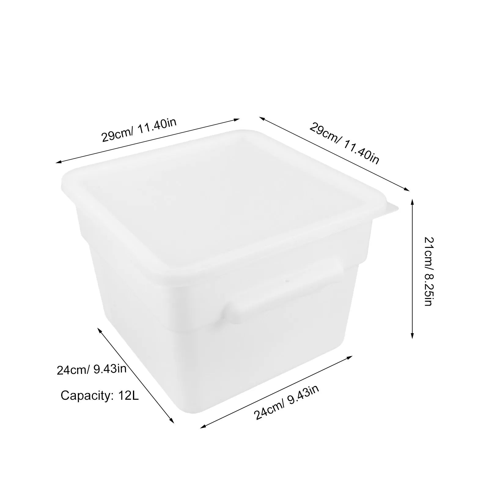 Commercial Square Plastic Storage Container Food Organizer Stackable
