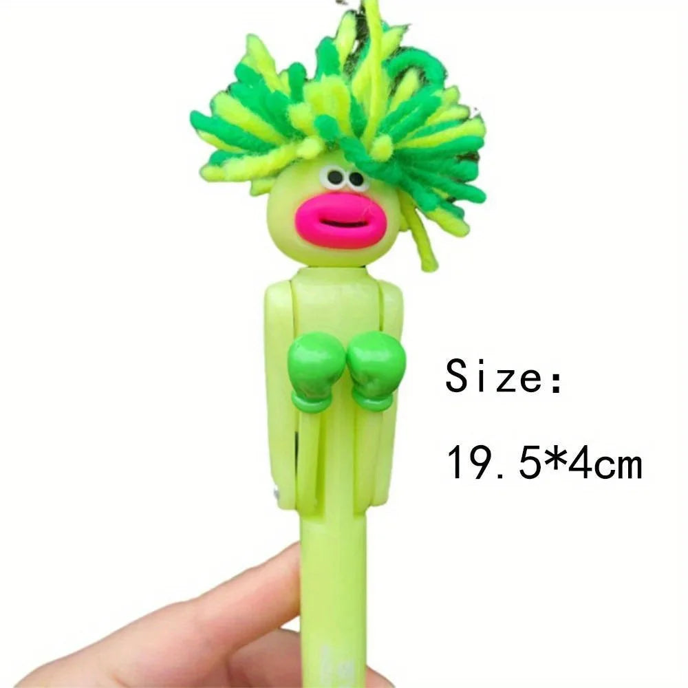 3D Fried Hair Man Boxing Pen Creative Pressure Reducing Neutral Candy