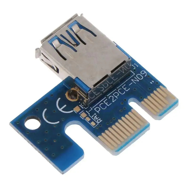 652F Mini PCI-E Extension Adapter Card USB PCI-E 1X to 16X Graphics Extension Cable for PC Computer Extension Cable Zpaxo Blue CN