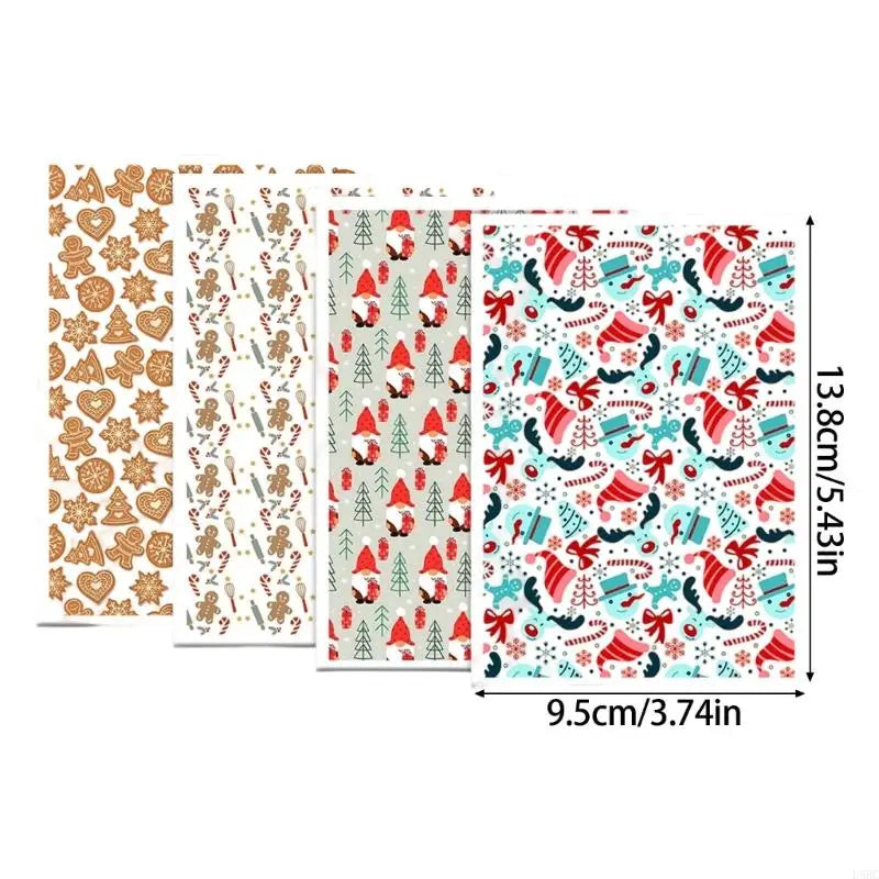 Christmas Clay Transfer Paper 95x138mm Water Soluble Earring