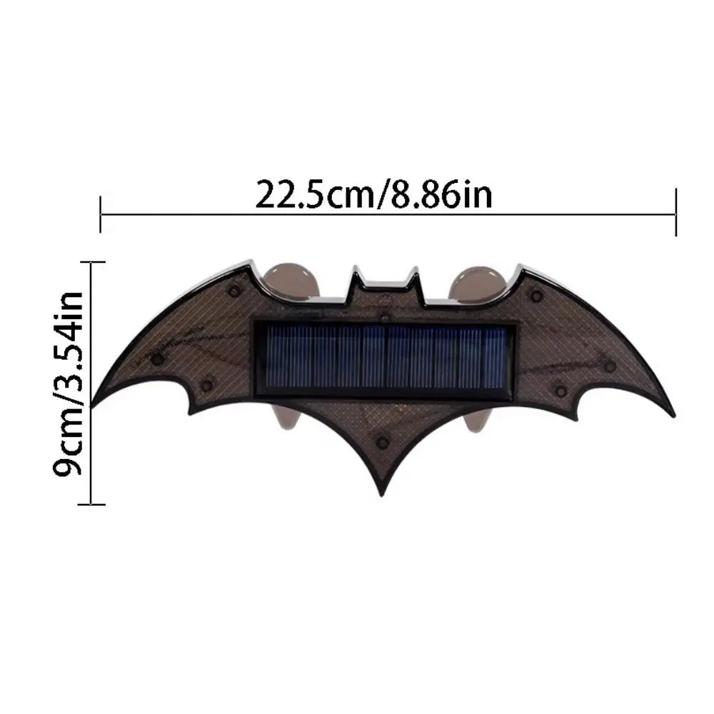 Bat-shaped Solar Car Tail Light Safety Waterproof Flashing Warning Zpaxo