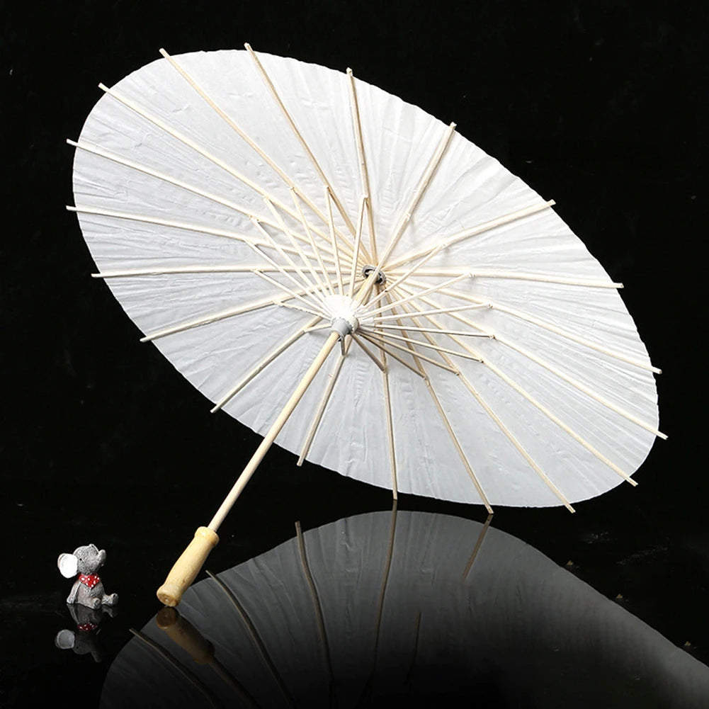 1-20PCS 60cm White Paper Umbrellas Parasol Paper Umbrella Chinese Japanese Oiled Paper Umbrella Decorative DIY Painting for Wedd Zpaxo