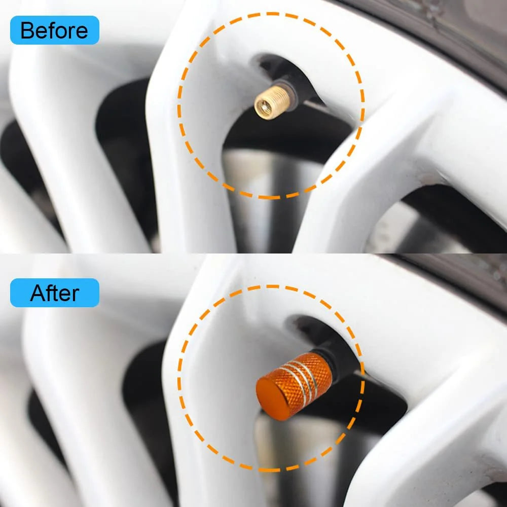 Aluminum Alloy Colored Tire Valve Caps – Car, Bike & Moto