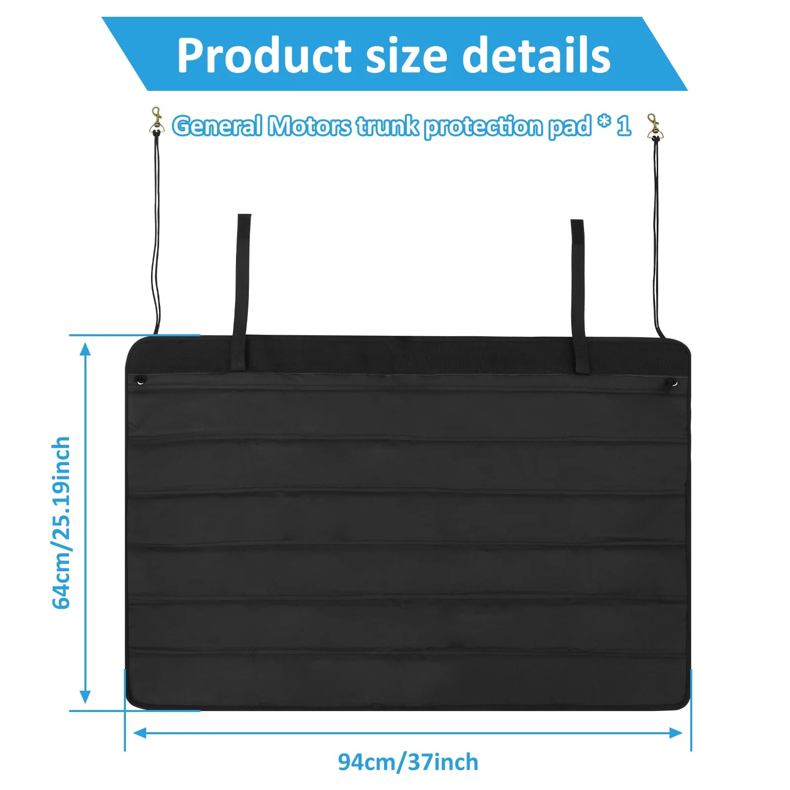 Nonslip Trunk Mat Bumper Guard Wear Resistant Rear Bumper Protector Foldable Universal Trunk Mat for SUV Vehicle 64cm * 94cm Zpaxo black