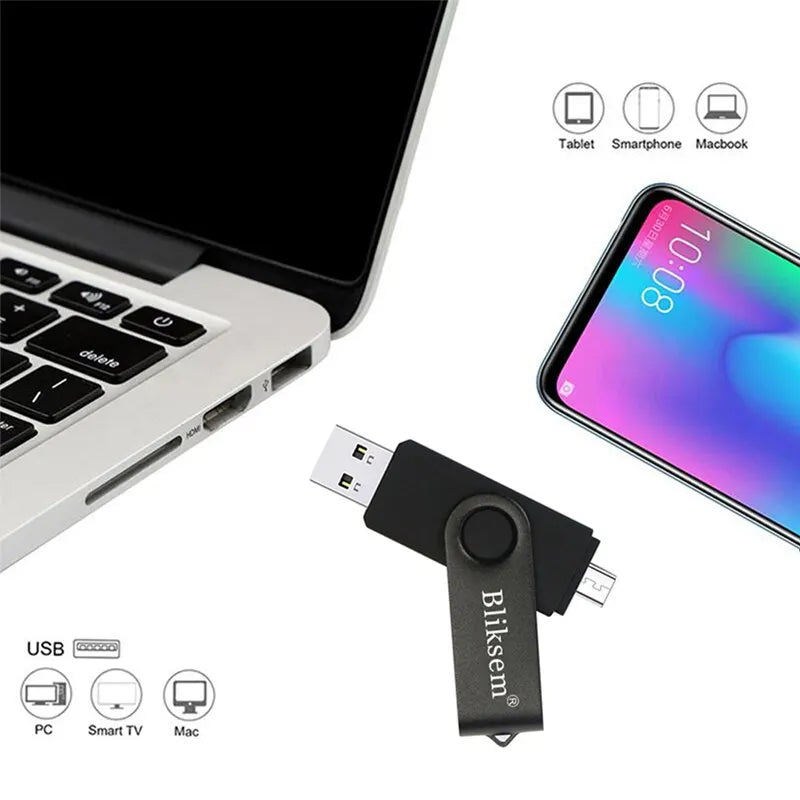 Bliksem OTG Flash Drive 32GB 64GB Speed USB2 0 Mobile Phone USB Metal Zpaxo
