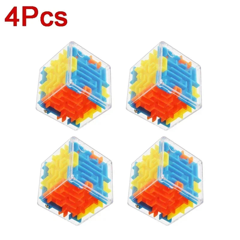 3D Maze Magic Cube Six-sided Transparent Puzzle Speed Rolling Ball