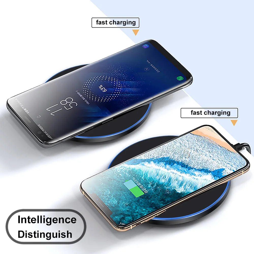 Mini LED Wireless Charger Pad Desktop Charging Iphone Samsung Xiaomi Zpaxo