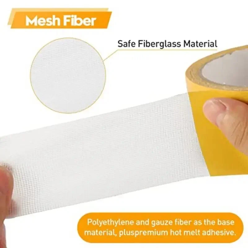 Extra Powerful Double Sided Adhesive Super Strong Double Sided Tape Non-slip Waterproof Translucent Mesh Tape Kitchen Bathroom Zpaxo