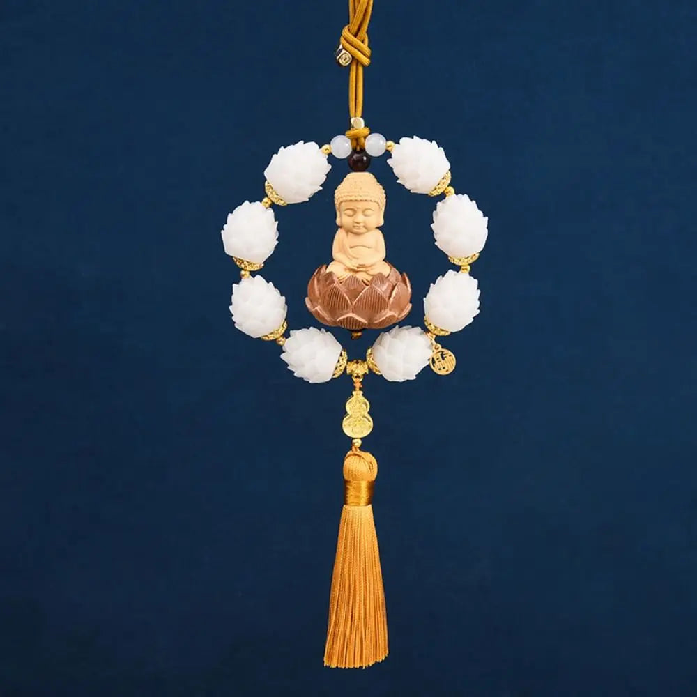High-grade Circle Lotus Car Pendant Exquisite Good Luck Hanging Zpaxo