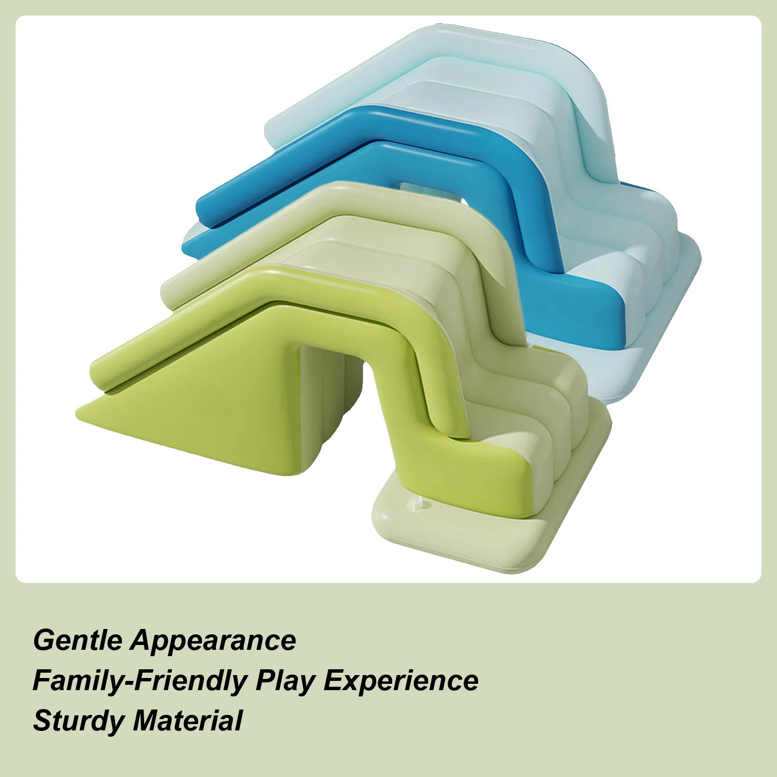 Blow Up Slide Foldable Pool Non-slip Family Gatherings Ramp Boy Girl Zpaxo