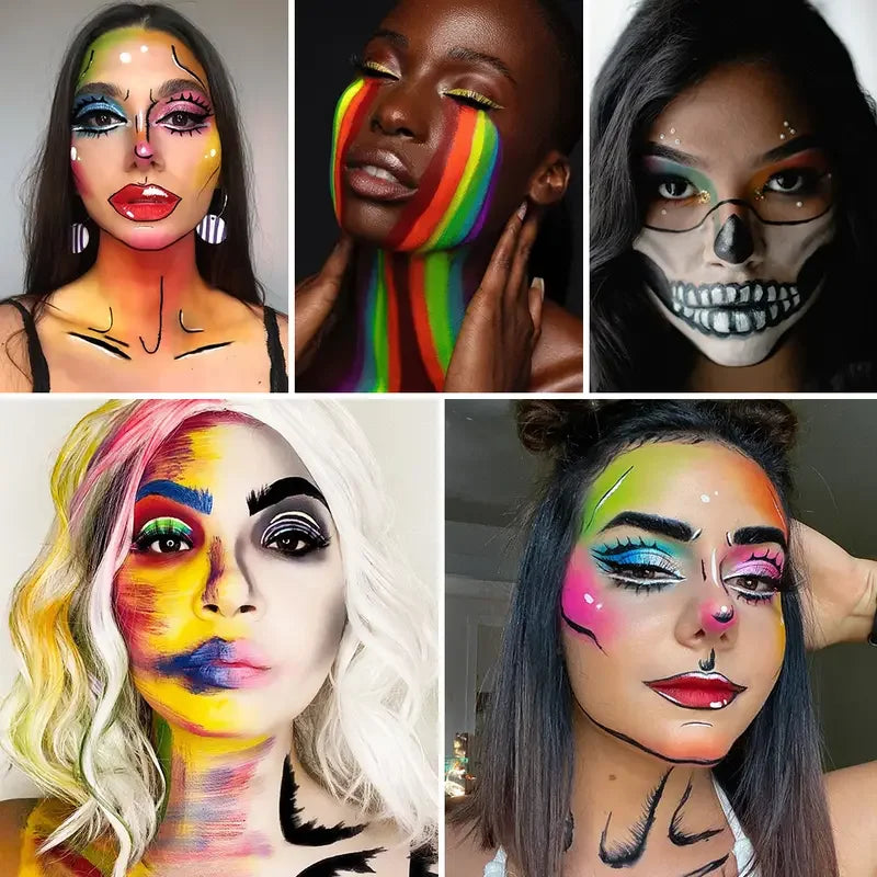 Vibrant Face Body Paint Oil Palette Long-lasting Artistic Makeup Zpaxo
