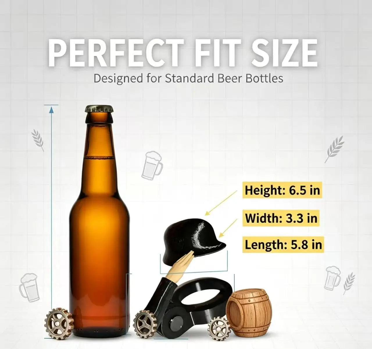 Novelty Military Salute Beer Bottle Helmet Drinking Hat Distinctive Zpaxo