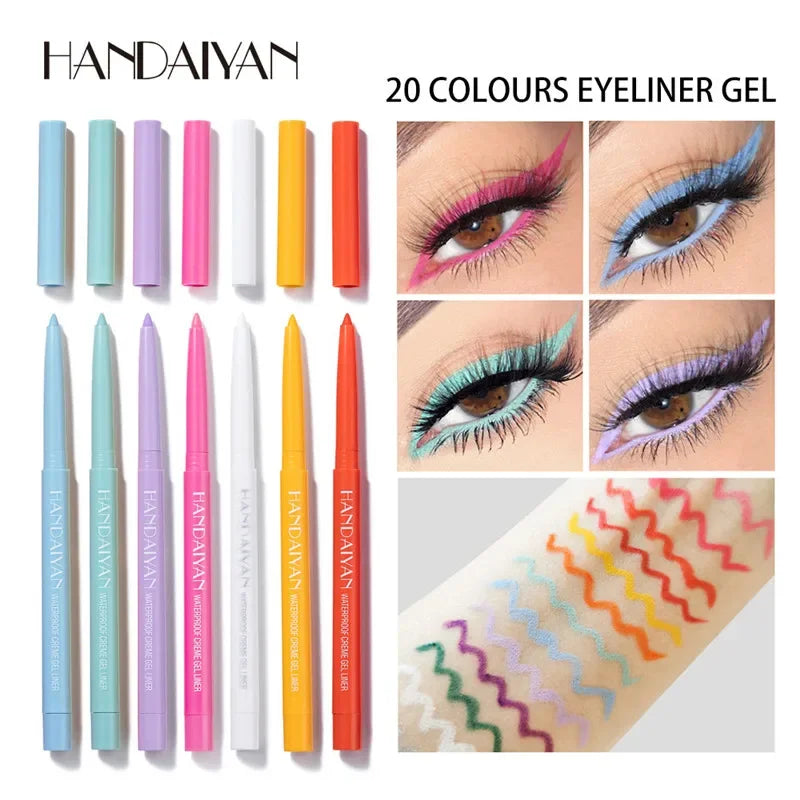 20 Colors Matte Eyeliner Waterproof Long Lasting Gel Liner Easy Use