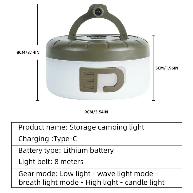 ESMARTER 8m Rechargeable LED String Lights – Camping & Decor