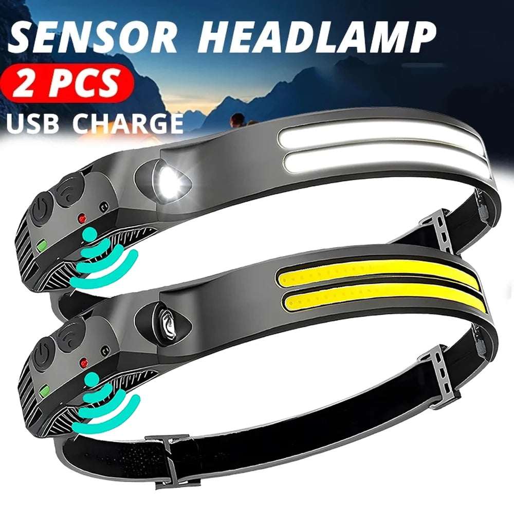 KDULIT COB LED Rechargeable Headlamp – 1000LM Sensor Waterproof