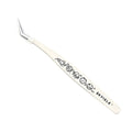 Stainless Steel Curved Stickers Tweezers Anti-static Cartoon Lashes Zpaxo Beige