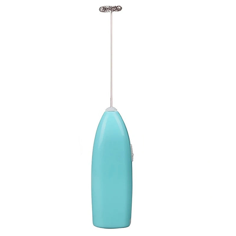 Handheld Electric Egg Beater Mini Battery Powered Milk Frother Coffee Drink Mixer Milk Foamer Kitchen Tools Zpaxo blue