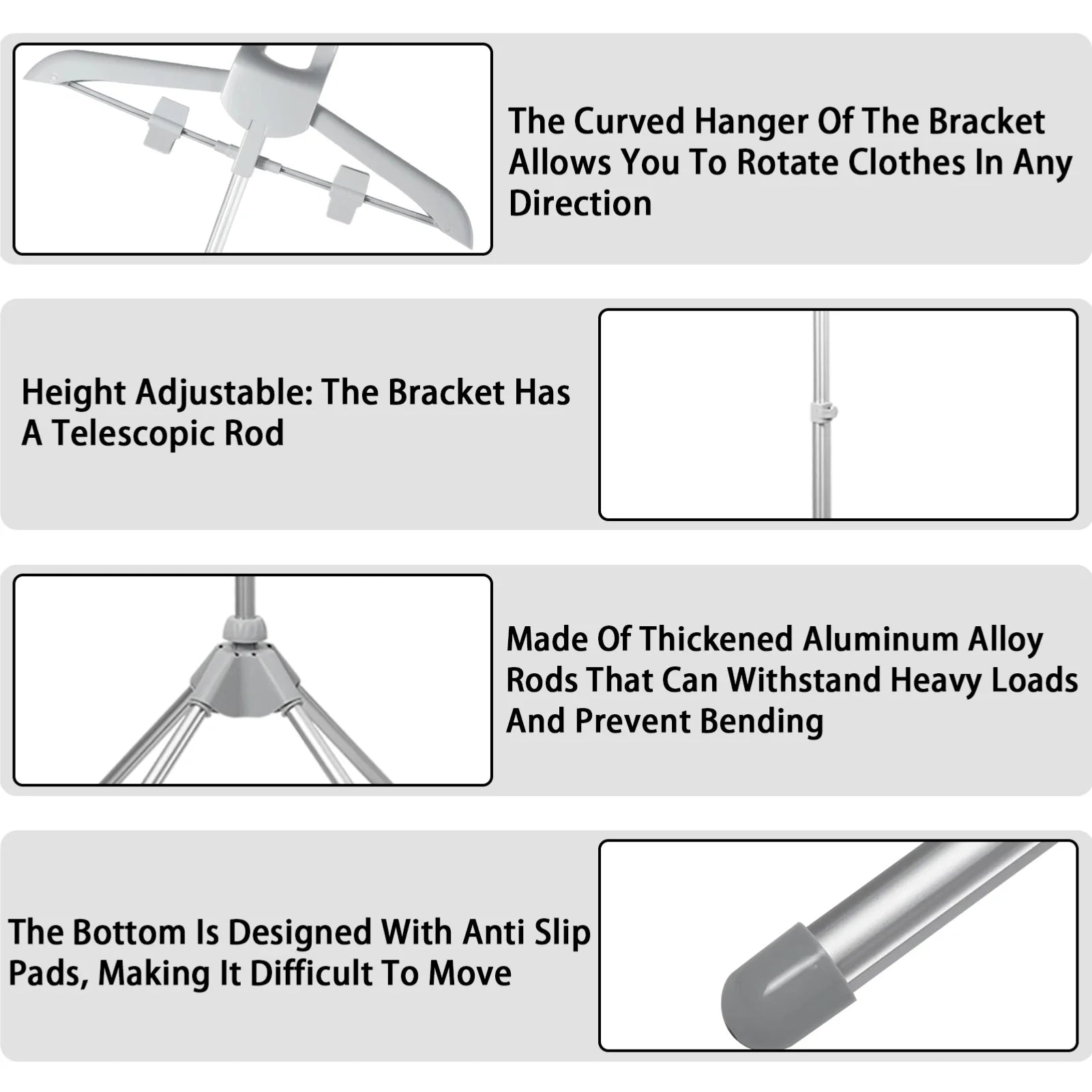 Steamer Stand Telescopic Iron Steam Clothes Hanger 85-160cm Adjustable Height Foldable for Hanging Ironing Clothes Hanger Zpaxo
