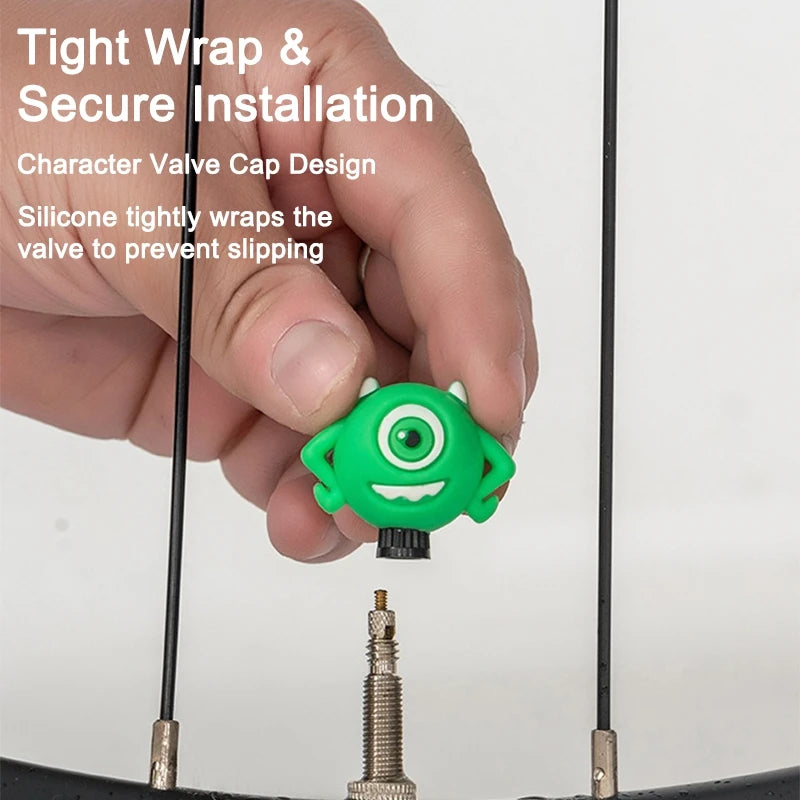Cartoon Tire Valve Stem Caps – MTB, Bike & Motorcycle Fit