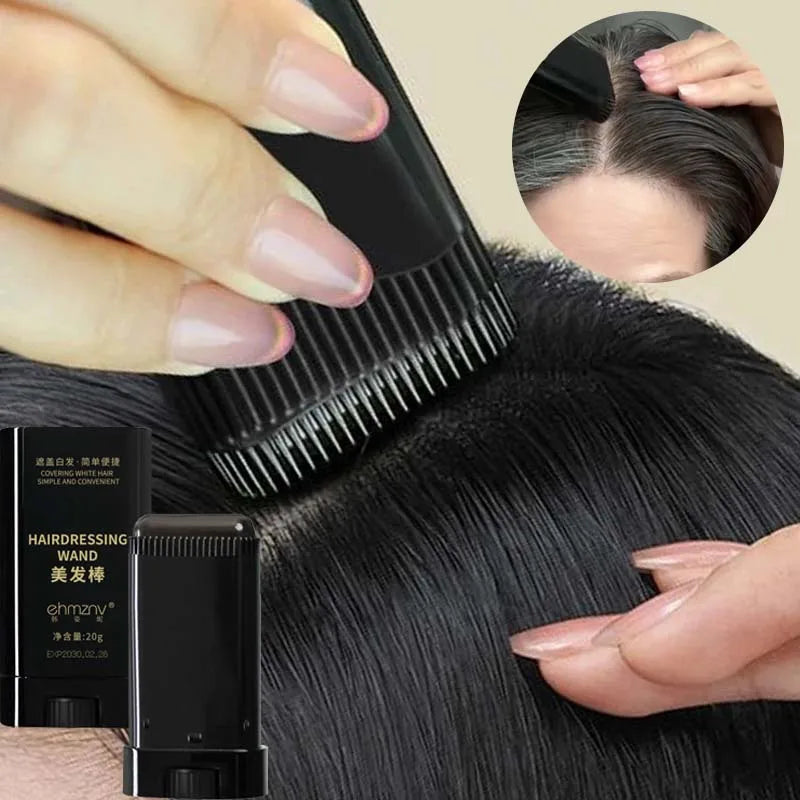 3Color 2in1 Hair Dye Stick Comb Touch-up Temporary Coloring Quick