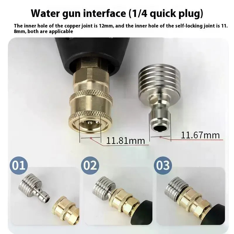 1/4" Quick-Connect High-Pressure Stainless Steel Spray Nozzle