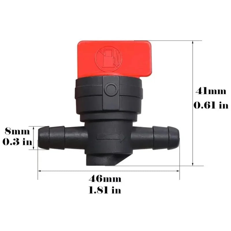 5-Pack 1/4" Fuel Shut-Off Valve for Lawn Mower & Small Engine Fuel Shut-Off Valve Zpaxo