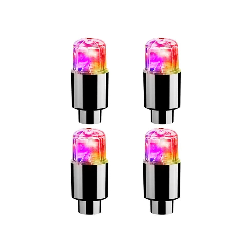LED Tire Valve Cap Lights – Car, Bike & Motorcycle (2/4/8 Pk)