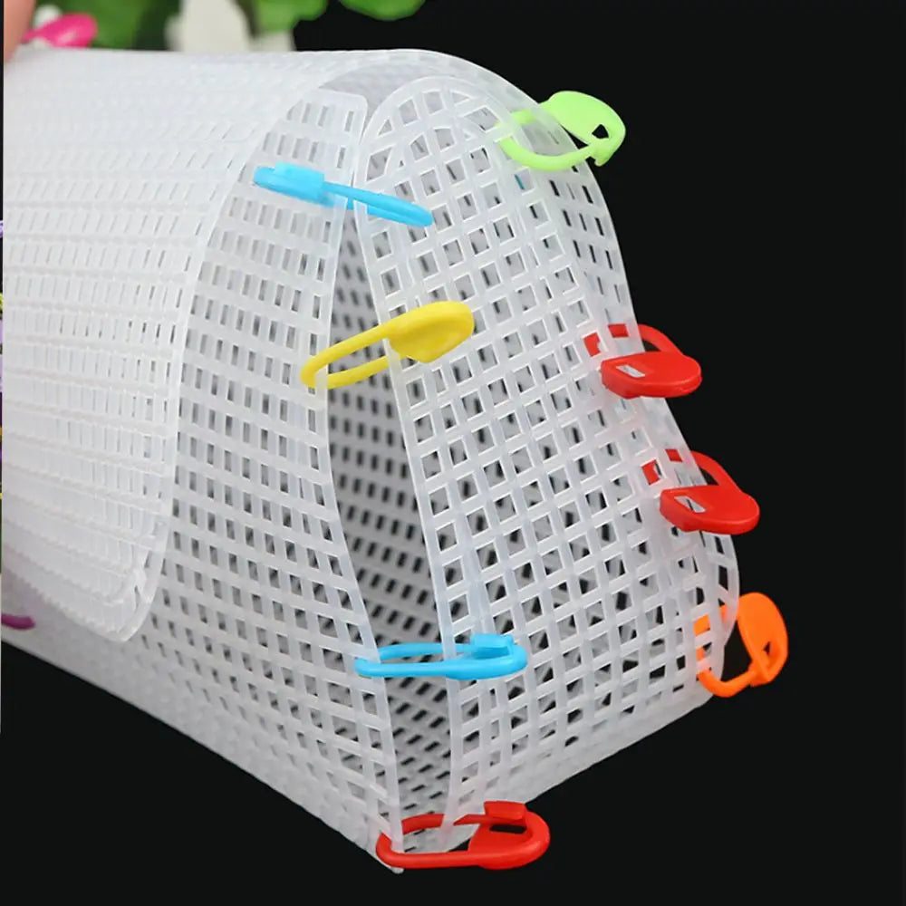 Plastic Weaving Plastic Mesh Cloth For Bag Making DIY Handcraft Bags Weaving Material Latch Hook Bags Made Plastic Grid Hook Zpaxo